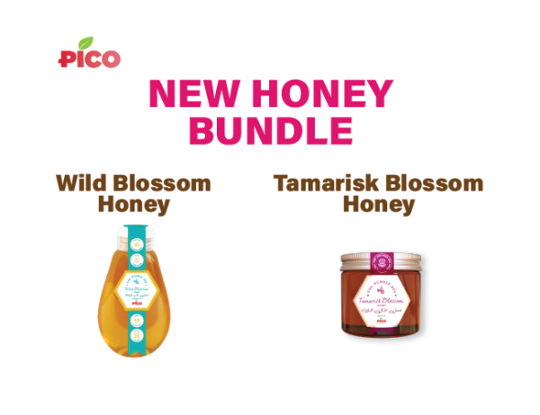 New Honey Varieties Bundle ( Tamarisk Blossom Honey – 350g + Wild Blossom Honey – 500g)