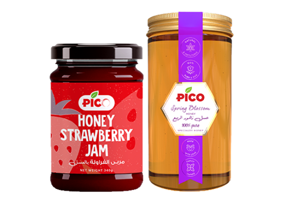 Spring Blossom Honey – 760g + Honey Strawberry Jam – 340g