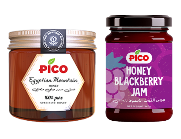 Egyptian Mountain Honey – 350g + Honey Blackberry Jam – 340g